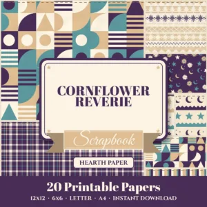 Cornflower Reverie Digital Paper Pack cover