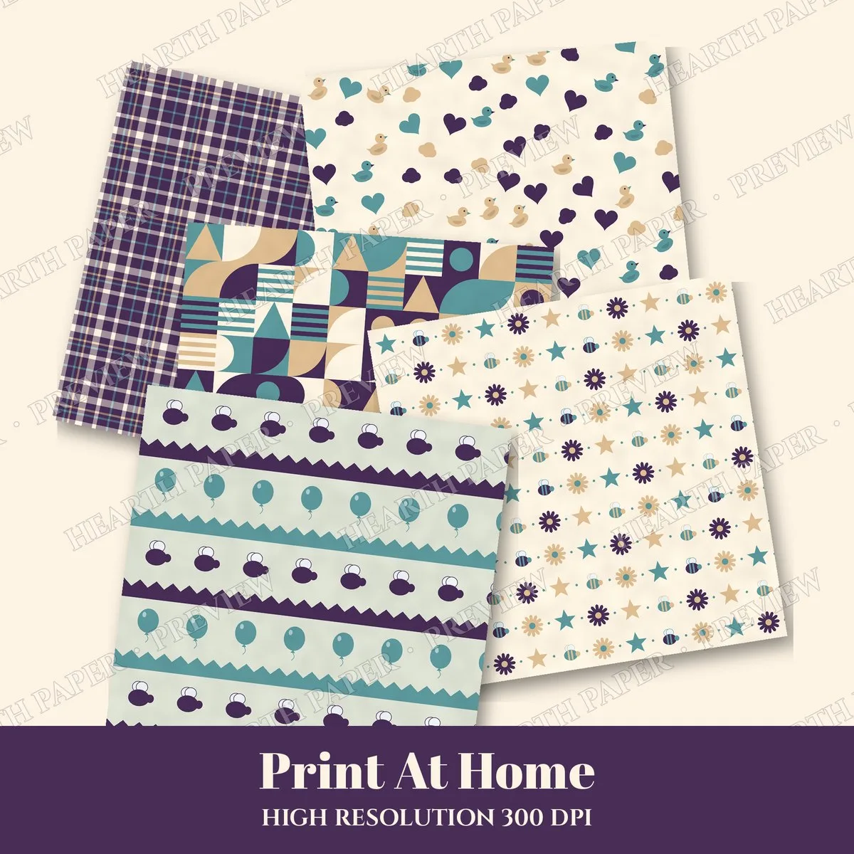 Cornflower Reverie Digital Paper Pack preview 3