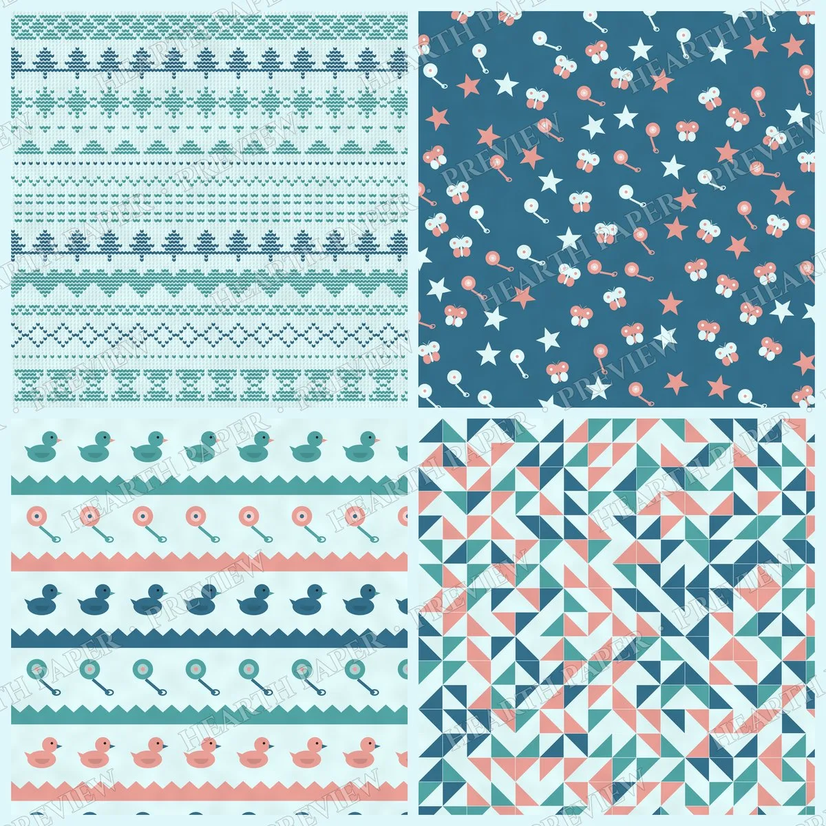 Cotton Candy Nursery Digital Paper Pack preview 5