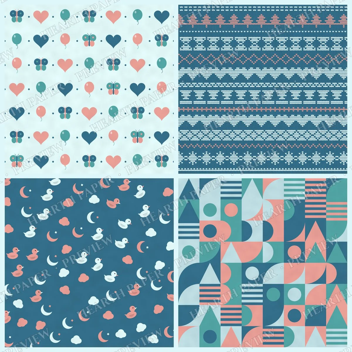 Cotton Candy Nursery Digital Paper Pack preview 6