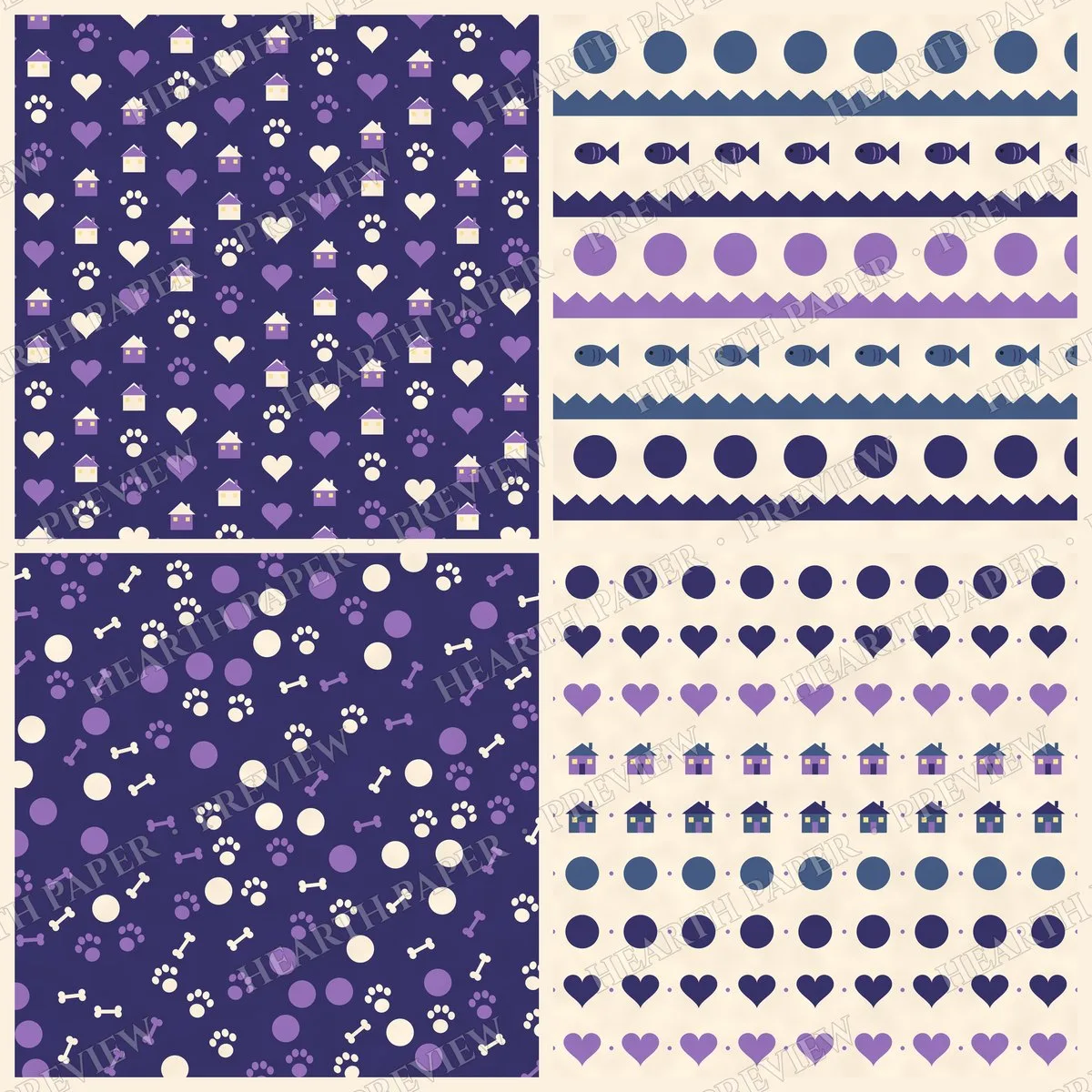 Cozy Canine Corner Digital Paper Pack preview 5