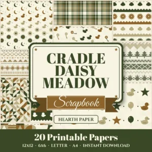 Cradle Daisy Meadow Digital Paper Pack cover
