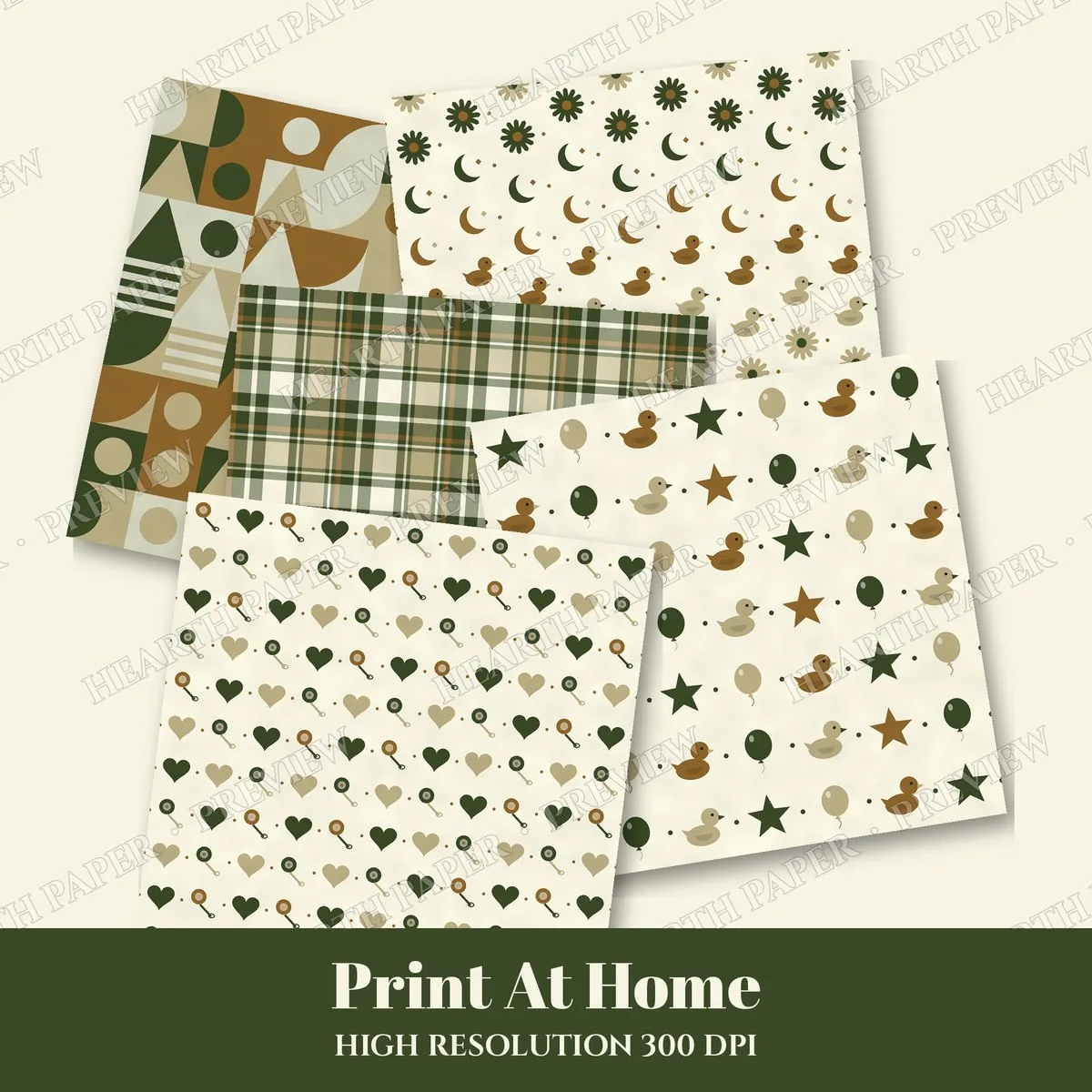 Cradle Daisy Meadow Digital Paper Pack preview 3