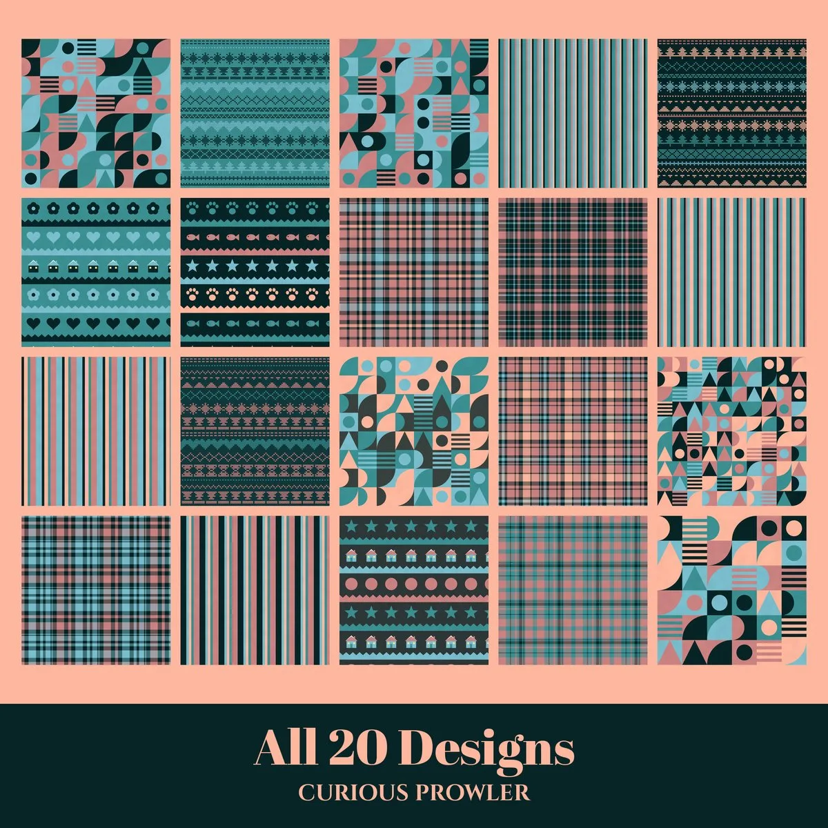 Curious Prowler Digital Paper Pack preview 2