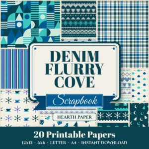 Denim Flurry Cove Digital Paper Pack cover