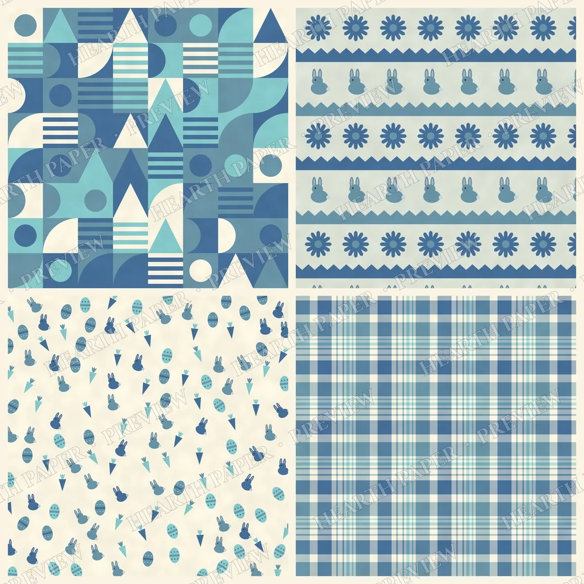 Easter Bonnet Digital Paper Pack preview 5