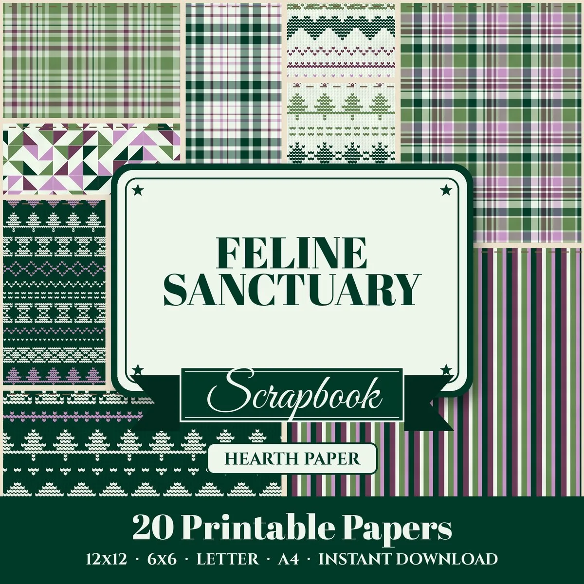 Feline Sanctuary Digital Paper Pack cover