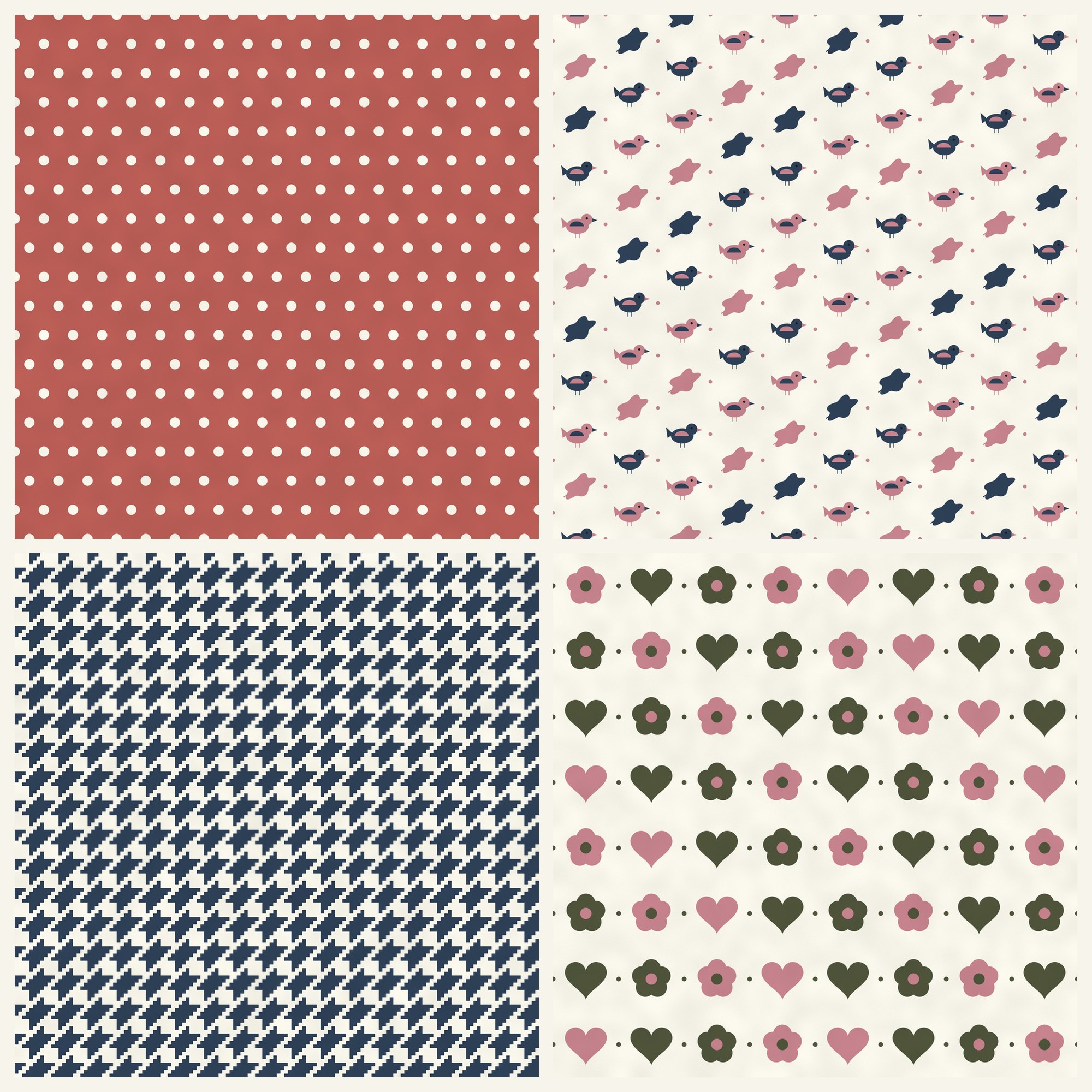 Folk Meadow Cottage Digital Paper Pack preview 6