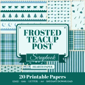 Frosted Teacup Post Digital Paper Pack