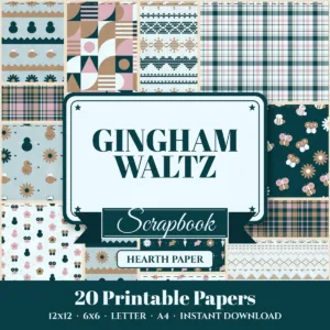 Gingham Waltz Digital Paper Pack cover