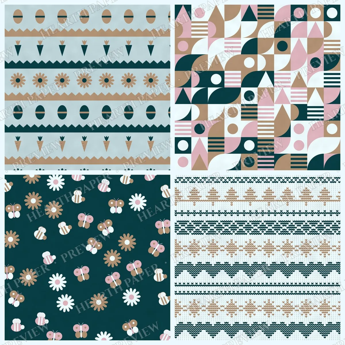 Gingham Waltz Digital Paper Pack preview 6