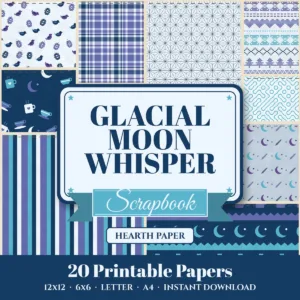 Glacial Moon Whisper Digital Paper Pack