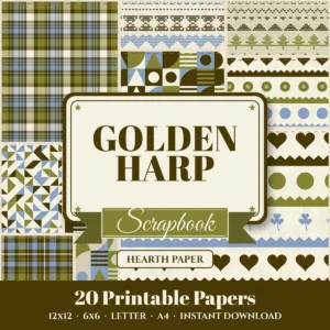 Golden Harp Digital Paper Pack cover