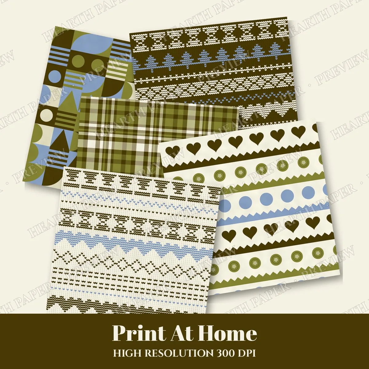 Golden Harp Digital Paper Pack preview 3