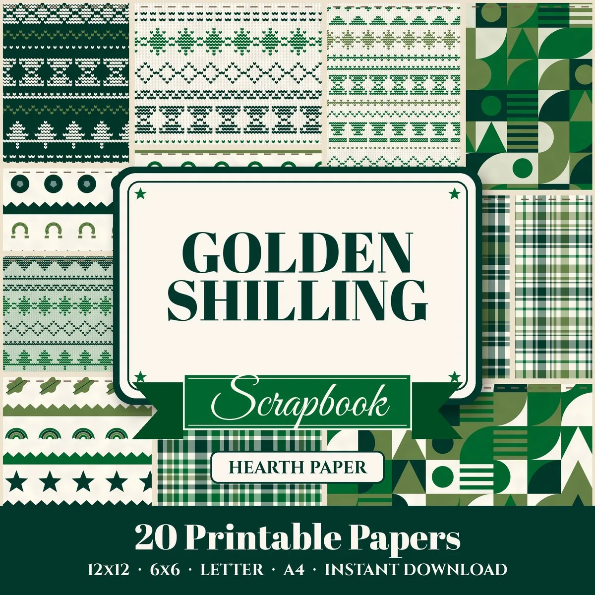 Golden Shilling Digital Paper Pack cover