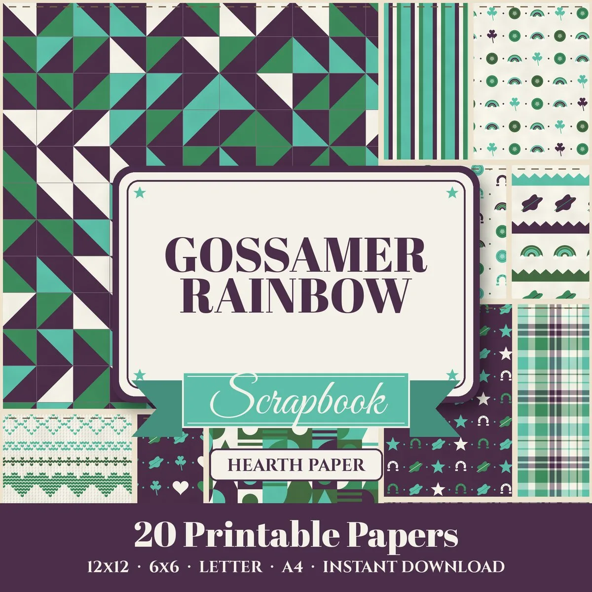 Gossamer Rainbow Digital Paper Pack cover