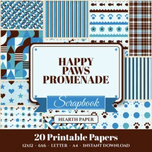 Happy Paws Promenade Digital Paper Pack