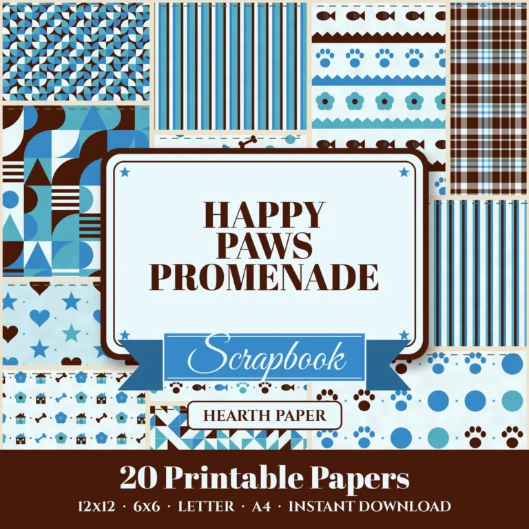 Happy Paws Promenade Digital Paper Pack cover