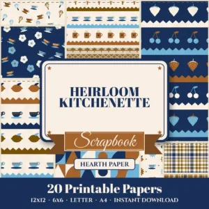 Heirloom Kitchenette Digital Paper Pack cover