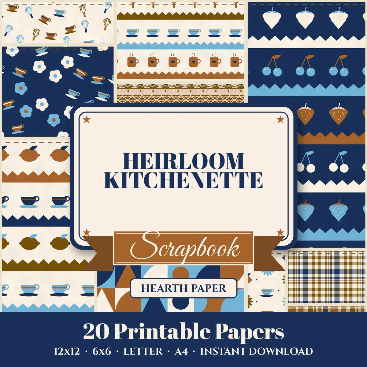 Heirloom Kitchenette Digital Paper Pack cover