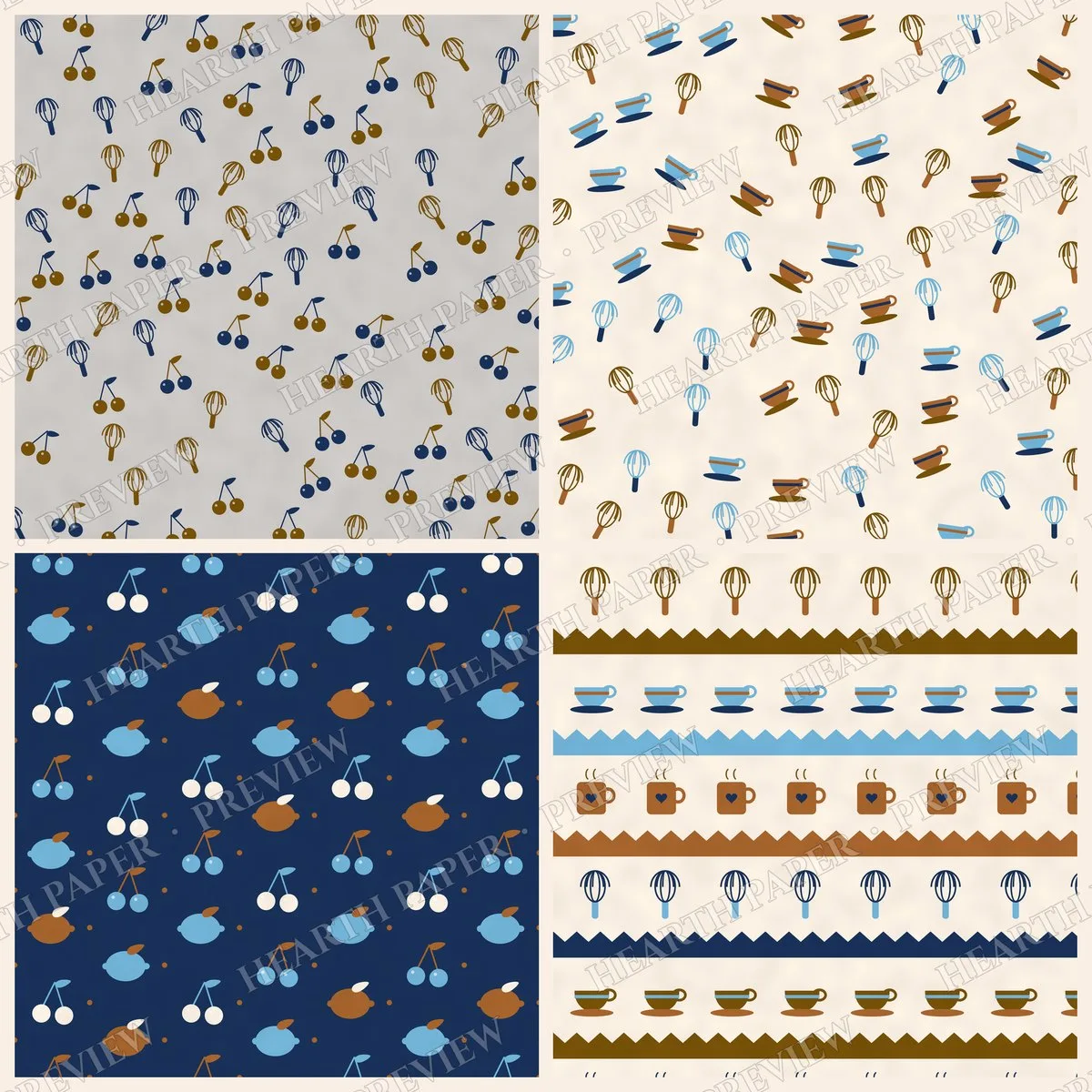 Heirloom Kitchenette Digital Paper Pack preview 6
