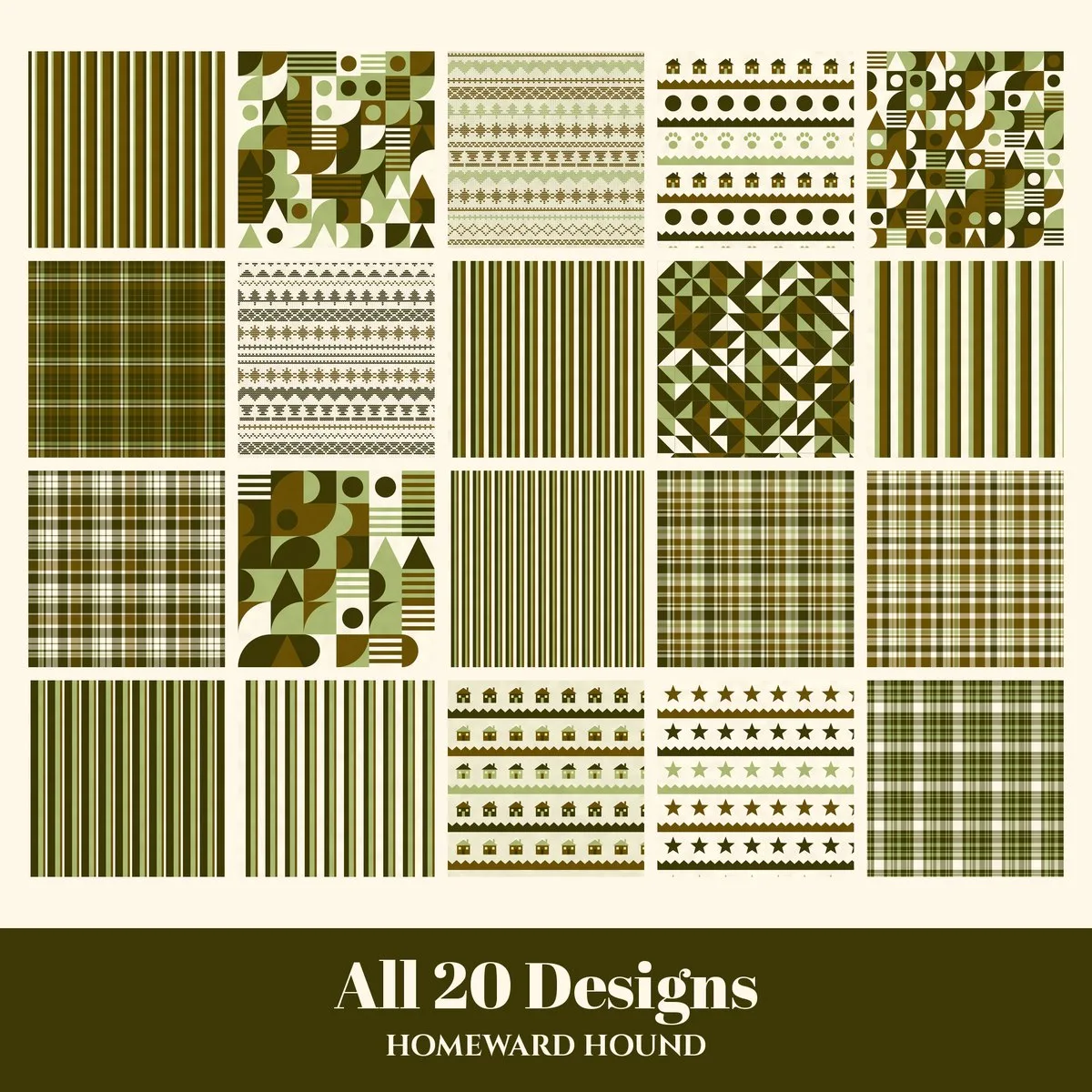 Homeward Hound Digital Paper Pack preview 2