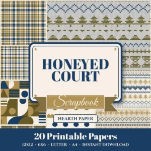 Honeyed Court Digital Paper Pack cover