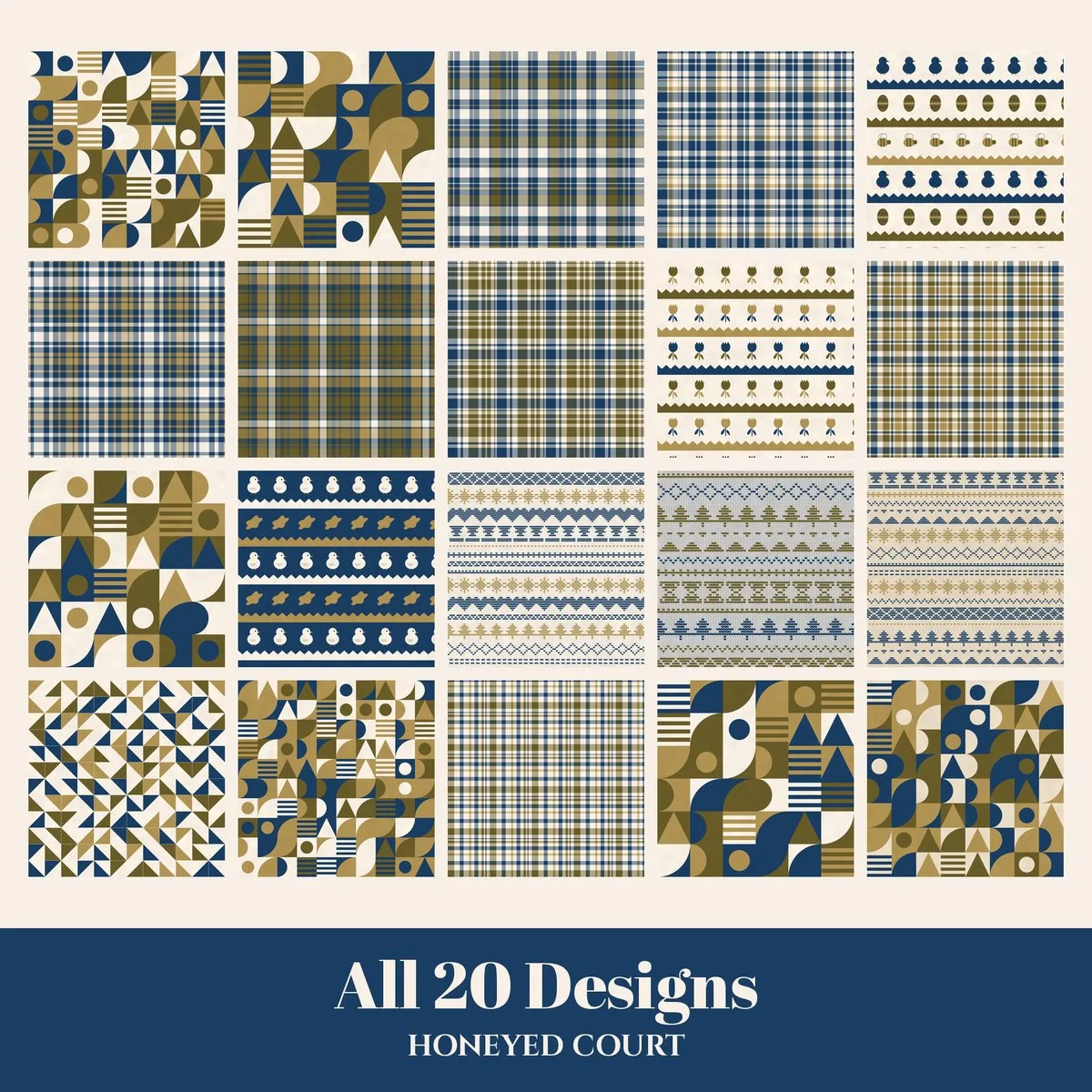 Honeyed Court Digital Paper Pack preview 2