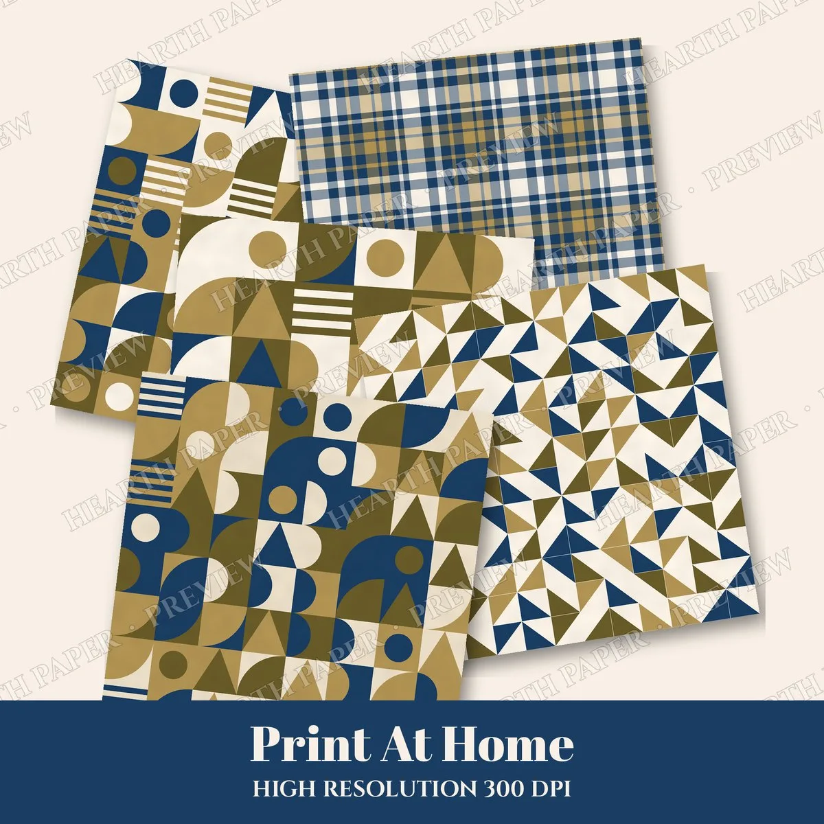 Honeyed Court Digital Paper Pack preview 3