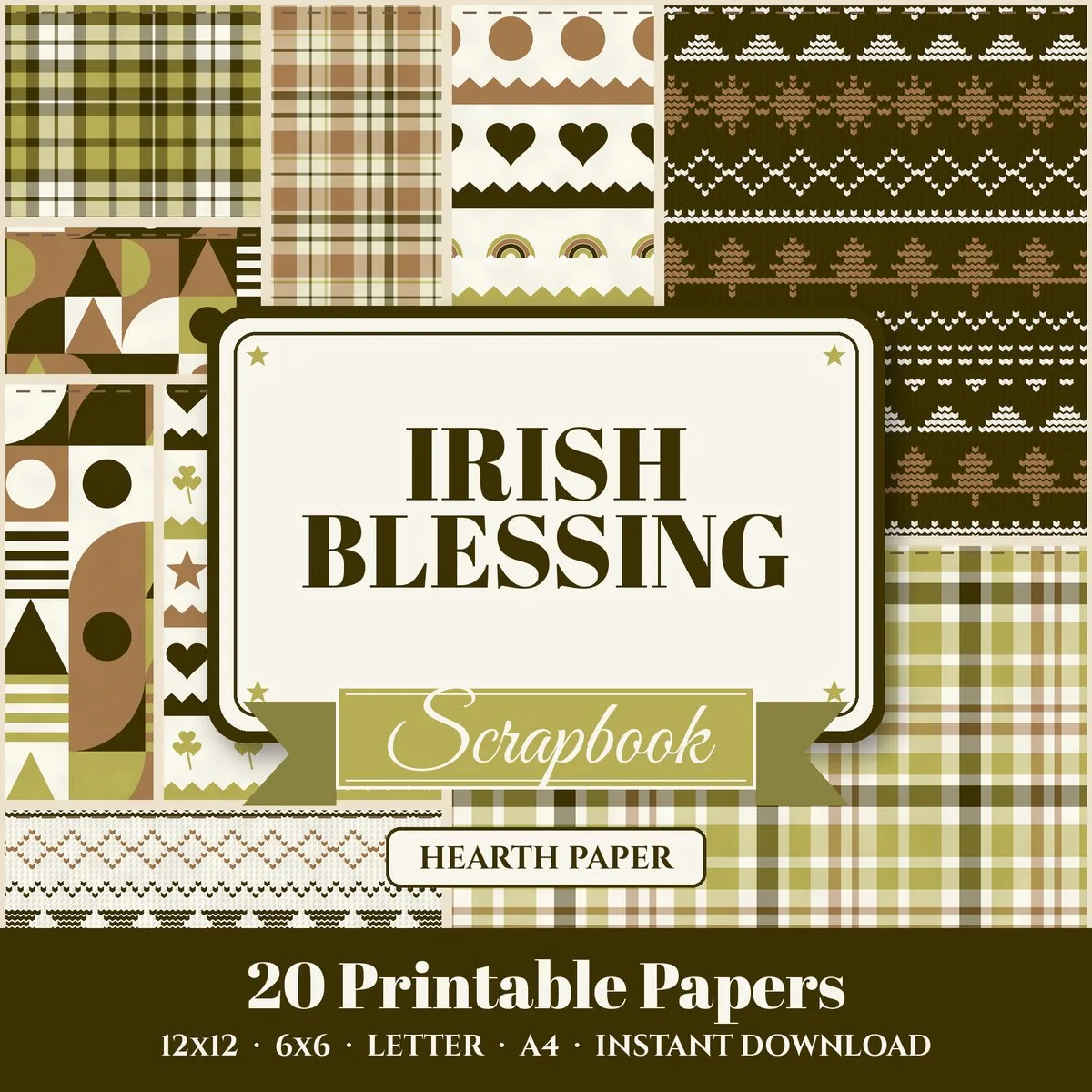 Irish Blessing Digital Paper Pack cover