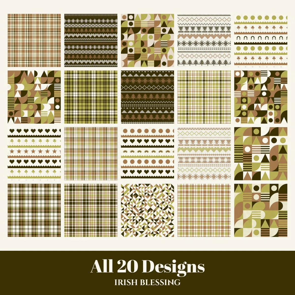 Irish Blessing Digital Paper Pack preview 2