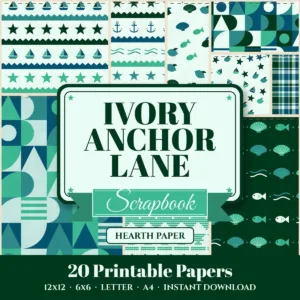 Ivory Anchor Lane Digital Paper Pack cover