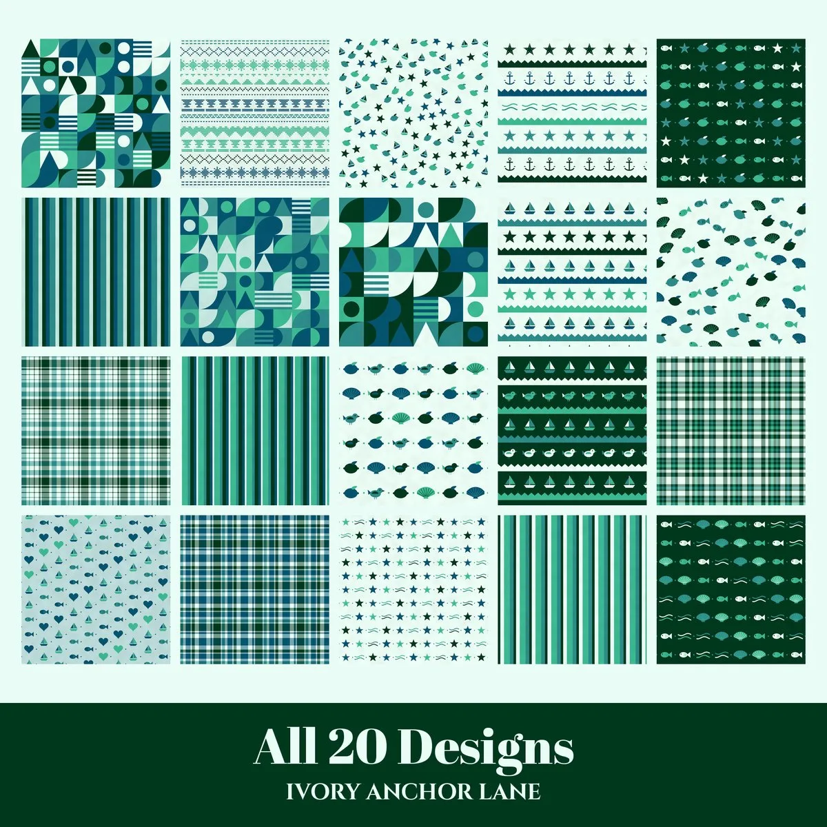 Ivory Anchor Lane Digital Paper Pack preview 2