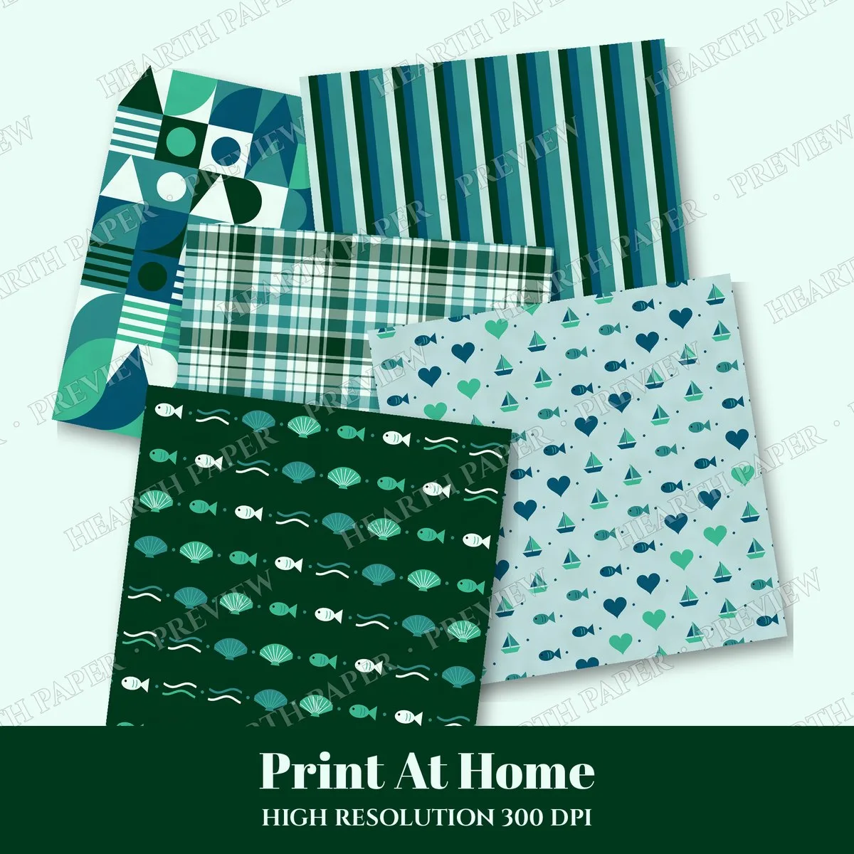 Ivory Anchor Lane Digital Paper Pack preview 3