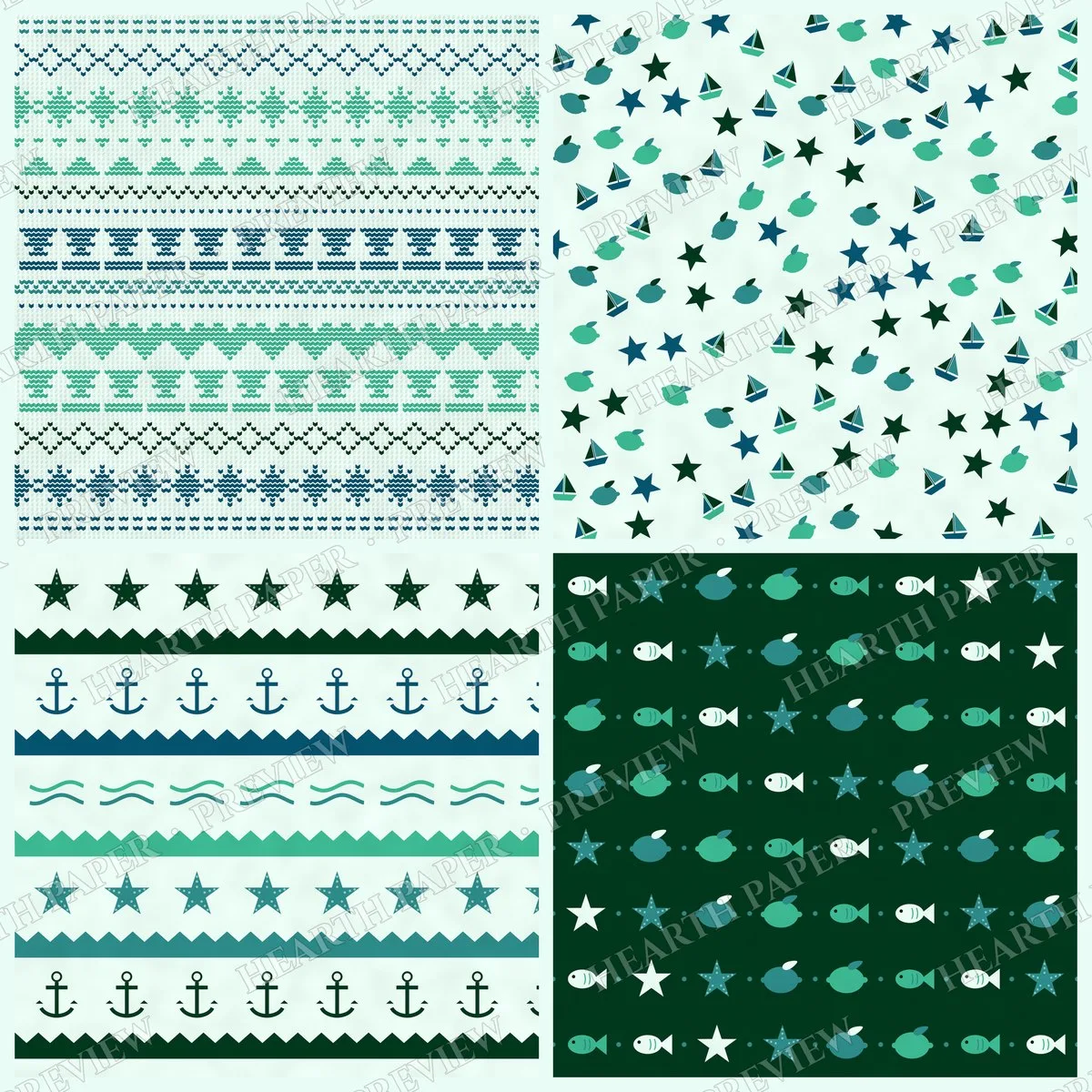 Ivory Anchor Lane Digital Paper Pack preview 5
