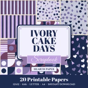 Ivory Cake Days Digital Paper Pack cover