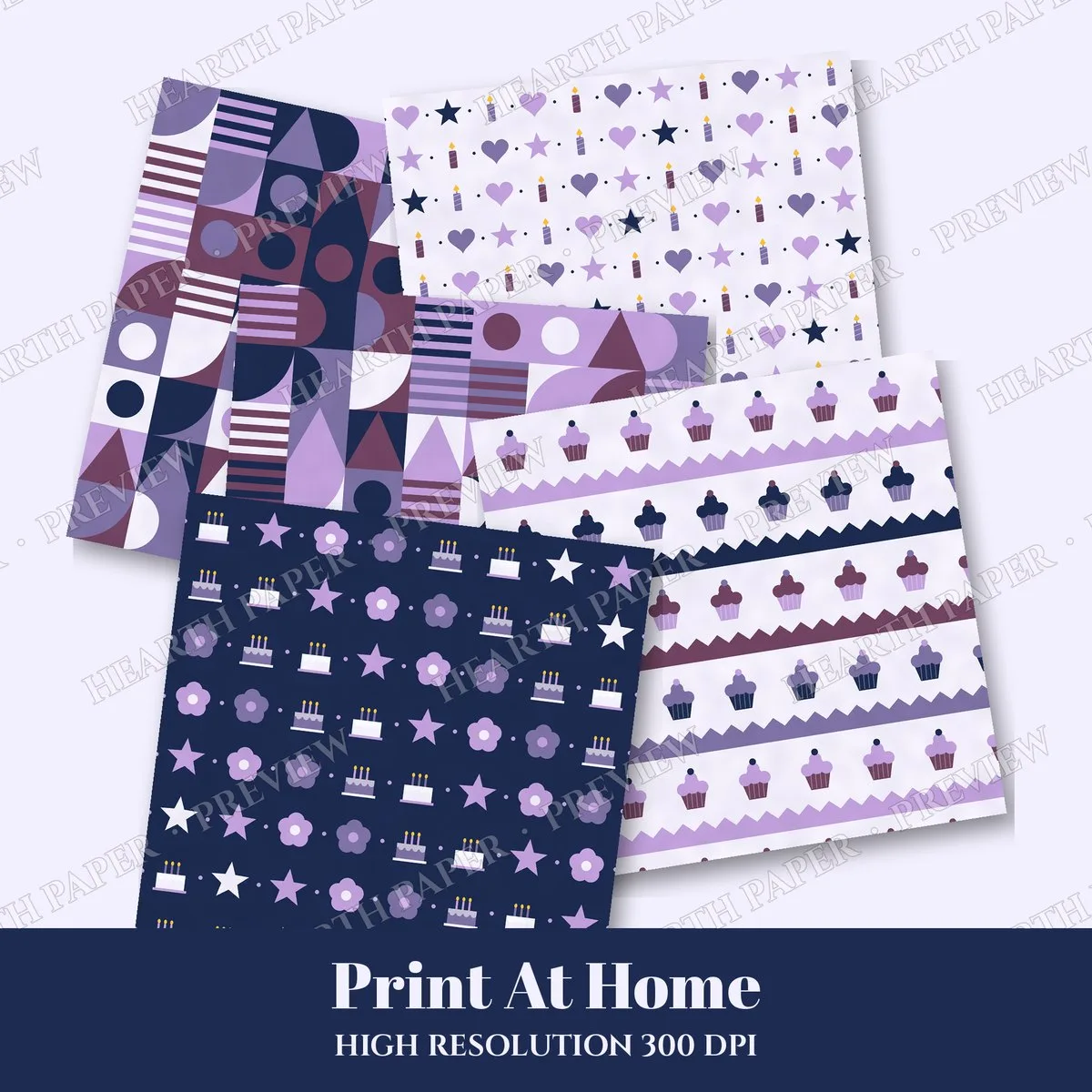 Ivory Cake Days Digital Paper Pack preview 3