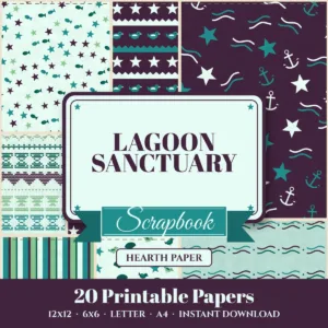 Lagoon Sanctuary Digital Paper Pack cover