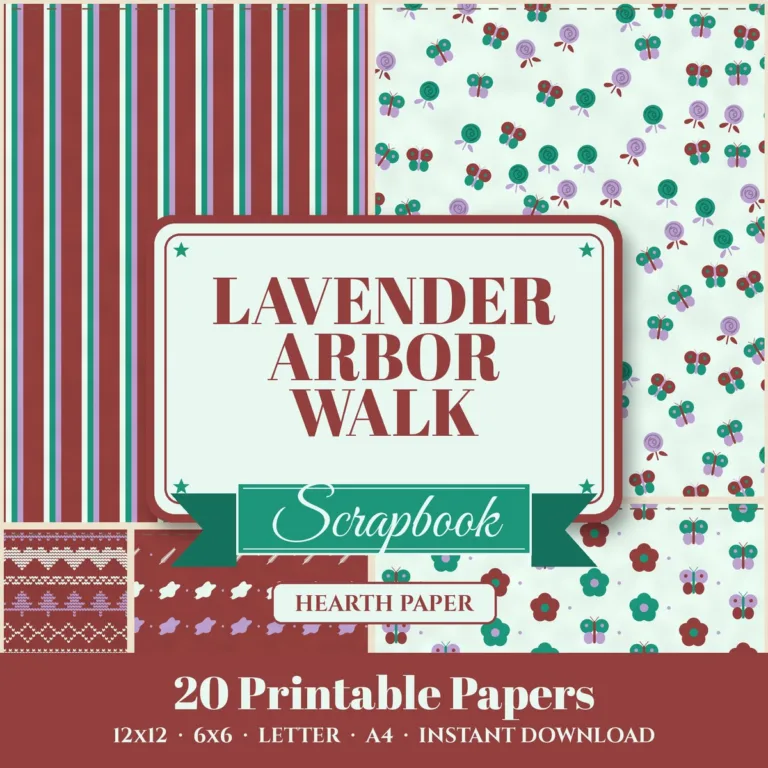 Lavender Arbor Walk Digital Paper Pack cover