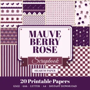Mauve Berry Rose Digital Paper Pack