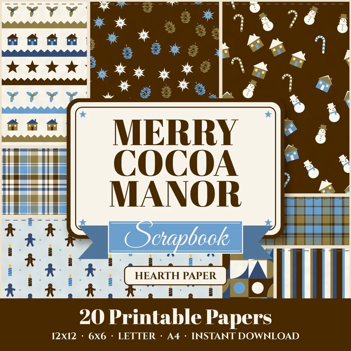 Merry Cocoa Manor Digital Paper Pack cover