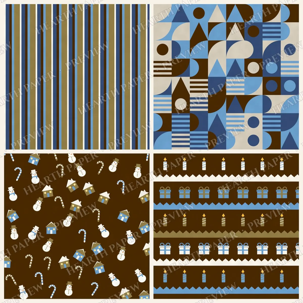 Merry Cocoa Manor Digital Paper Pack preview 5