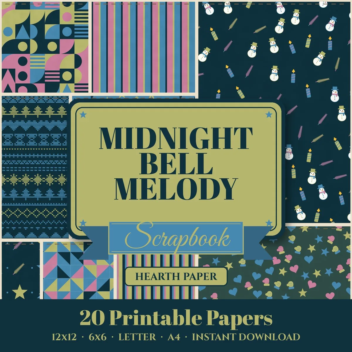 Midnight Bell Melody Digital Paper Pack cover