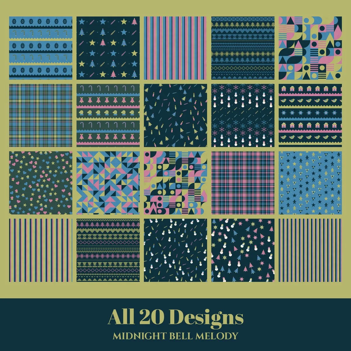 Midnight Bell Melody Digital Paper Pack preview 2