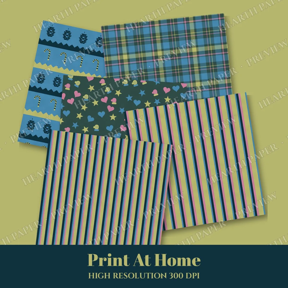 Midnight Bell Melody Digital Paper Pack preview 3