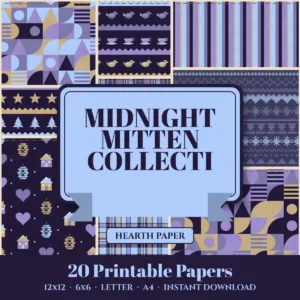 Midnight Mitten Collecti Digital Paper Pack cover