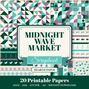 Midnight Wave Market Digital Paper Pack cover