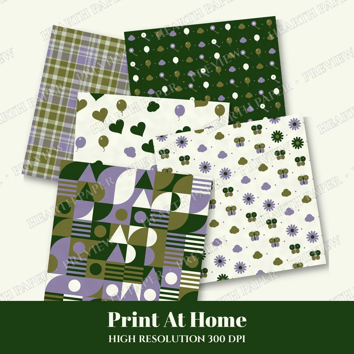 Modern Newborn Grace Digital Paper Pack preview 3