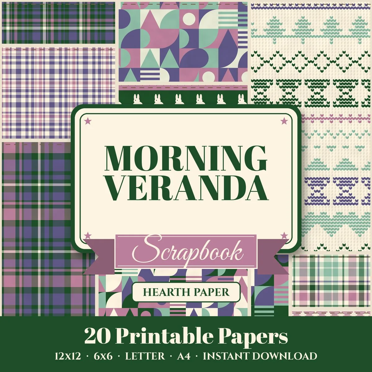 Morning Veranda Digital Paper Pack cover