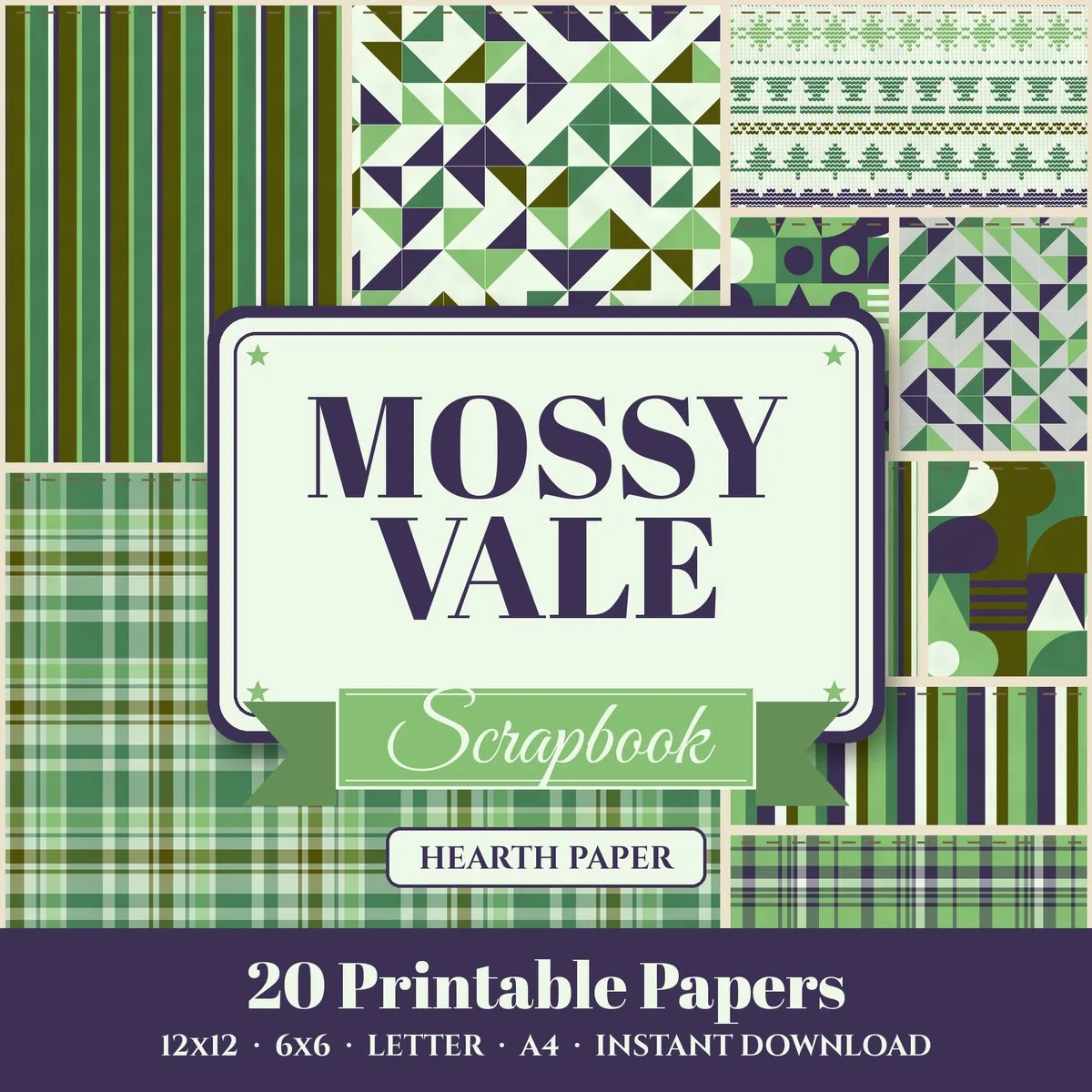 Mossy Vale Digital Paper Pack cover